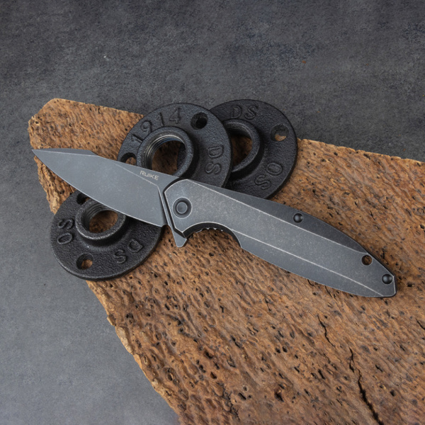 Нож складной RUiKE P128-SB (Сталь_14C28N_Blackwash)